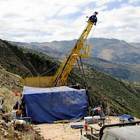 The bigger drill rig used in the project