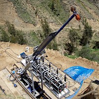 Setting Drill Rig at CB-36