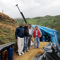 During the visit of Sr. management team at CB 36 : From left: L. Shaheen, Y. Barsimantov, C.Pilon, F.Tejada